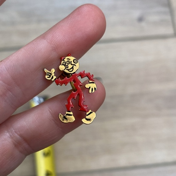 Vintage‎ Reddy Kilowatt Screwback Earrings - Picture 5 of 7